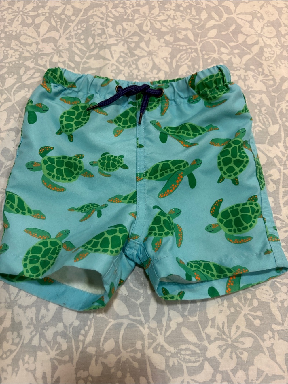 Baby Boden Turtle Swim Trunks, Size 9-12 months